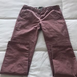 Dusty rose colored skinny pants! Length is 32